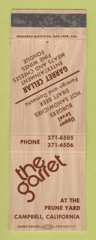 Matchbook Cover - The Garret Campbell CA restaurant