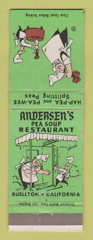 Matchbook Cover - Andersen's Pea Soup Restaurant Buellton CA WEAR