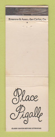 Matchbook Cover - Place Pigalle French Restaurant San Francisco CA WEAR