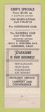 Matchbook Cover - Horseshoe Club Cards Poker Gardena CA