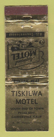 Matchbook Cover - Tiskilwa Motel Garberville CA WORN