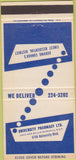 Matchbook Cover - University Pharmacy Vancouver? BC 30 Strike