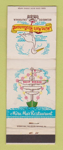 Matchbook Cover - Mira Mar Restaurant Oceanside CA WEAR