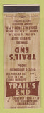 Matchbook Cover - Trail's End Restaurant Oakland CA