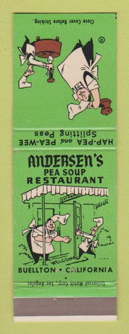 Matchbook Cover - Andersen's Pea Soup Restaurant Buellton CA