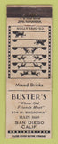 Matchbook Cover - Buster's Restaurant San Diego CA WORN