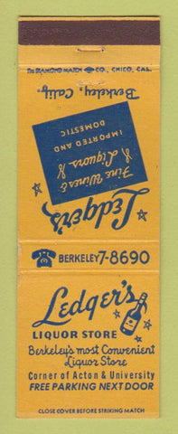 Matchbook Cover - Ledger's Liquor Store Berkeley CA
