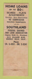 Matchbook Cover - Southland Federal Savings Bank Beverly Hills CA