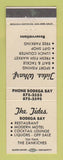Matchbook Cover - Tides Wharf Bodega Bay CA Zankiches