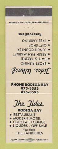 Matchbook Cover - Tides Wharf Bodega Bay CA Zankiches