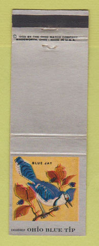 Matchbook Cover - Ohio Blue Tip Matches Blue Jay Bird