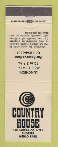 Matchbook Cover - Country House Menlo Park CA