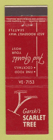 Matchbook Cover - Garski's Scarlet Tree Seattle WA feature