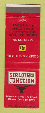 Matchbook Cover - Sirloin Junction Restaurant Decatur GA