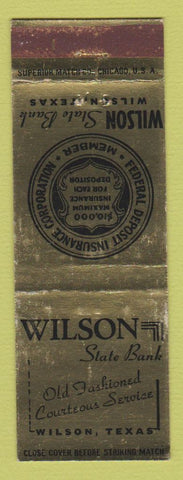 Matchbook Cover - Wilson State Bank Wilson TX WEAR