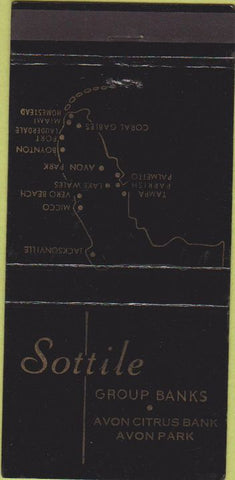 Matchbook Cover - Sottile Group Banks Avon Park FL 30 Strike