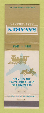 Matchbook Cover - Savarin Restaurants 1968