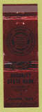 Matchbook Cover - Security State Bank McCamey TX