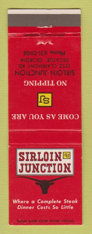 Matchbook Cover - Sirloin Junction Restaurant Decatur GA