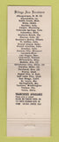 Matchbook Cover - Village Inn Pancake Restaurants CHAIN