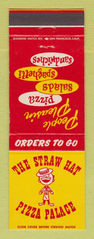 Matchbook Cover - Straw Hat Pizza Palace Restaurant