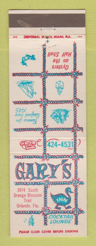 Matchbook Cover - Gary's Duck Inn Orlando FL
