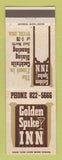 Matchbook Cover - Golden Spike Inn Byers Colorado