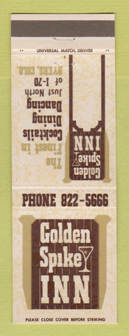 Matchbook Cover - Golden Spike Inn Byers Colorado