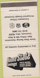 Matchbook Cover - Home State Savings Cincinnati OH 30 Strike