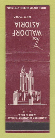 Matchbook Cover - Waldorf Astoria Hotel New York City