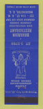 Matchbook Cover - Bavarian Restaurant Washington DC