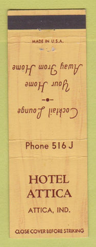 Matchbook Cover - Hotel Attica IN
