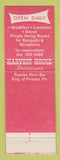 Matchbook Cover - Harvest House King of Prussia PA
