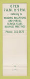 Matchbook Cover - Miller's Turnpike Restaurant Toledo OH