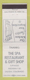 Matchbook Cover - Spa Restaurant Gift Shop Salida Colorado
