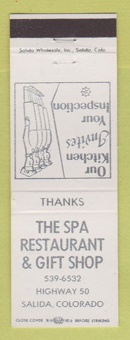 Matchbook Cover - Spa Restaurant Gift Shop Salida Colorado