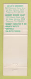 Matchbook Cover - Caesar's Restaurants Mission Valley CA La Mesa San Diego