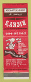 Matchbook Cover - Ricky's Restaurant San Diego CA