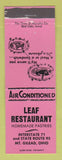 Matchbook Cover - Leaf Restaurant Mount Gilead OH