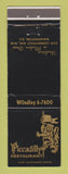 Matchbook Cover - Piccadilly Restaurant Washington DC