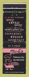 Matchbook Cover - Rick's Blintzes Washington DC BLACK WEAR