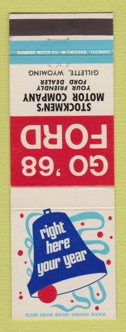 Matchbook Cover - 1968 Ford Stockmen's Gillette WY