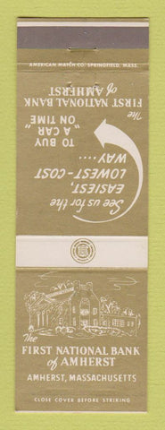Matchbook Cover - First National Bank Amherst MA