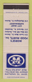 Matchbook Cover - Morse's Food Marts Sharon Roxbury Brookline Boston MA