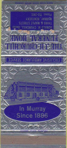 Matchbook Cover - JH Churchill Funeral Home Murray KY WEAR 30 Strike