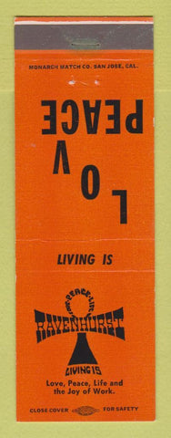 Matchbook Cover - Ravenhurst Peace CA