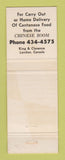 Matchbook Cover - Iroquois Casino London ON