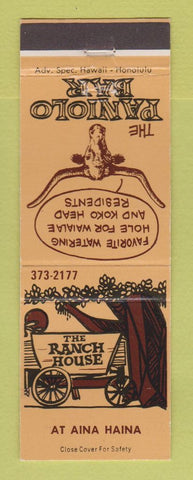 Matchbook Cover - The Ranch House Aina Haina Hawaii