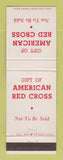 Matchbook Cover - American Red Cross Not To Be Sold