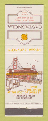 Matchbook Cover - Castagnola Restaurant San Francisco CA